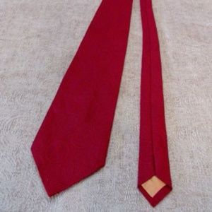 Vtg Classic Red 54.5" Villa Di Oro Lion tie